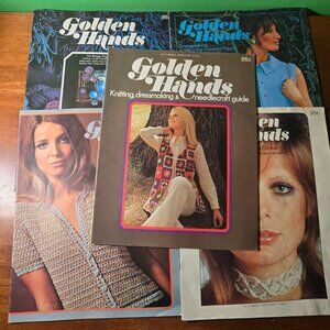 Golden Hands weekly magazine Part 6-10 Vol 1 Knitting Dressmaking Needlecraft